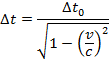 Time dilation formula 2 Time dilation formula 2