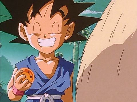 Goku Happy With The Dragon Ball