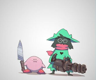 Knife Kirby and Gatling Ralsei