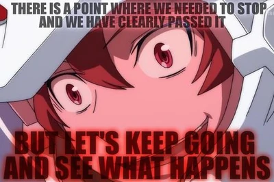 There is a point where we needed to stop