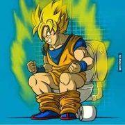 Goku pooping