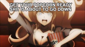 Popcorn meme featuring junko enoshima by sonic171000-db8e67a