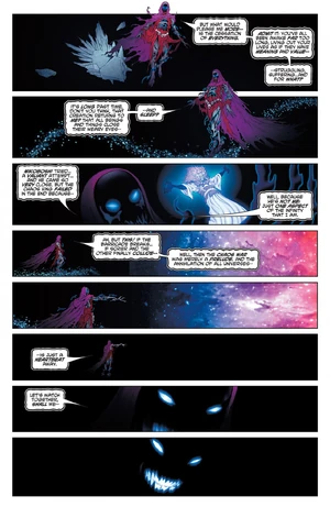 Compared as dealing more damage to the Multiverse than the Chaos King War Compared as dealing more damage to the Multiverse than the Chaos King War