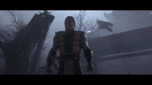 Scorpion lights himself up