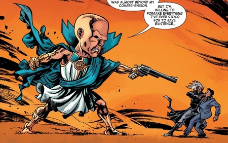 Oatu points his gun Oatu points his gun