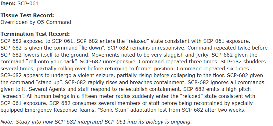 SCP-682 - Visual Records