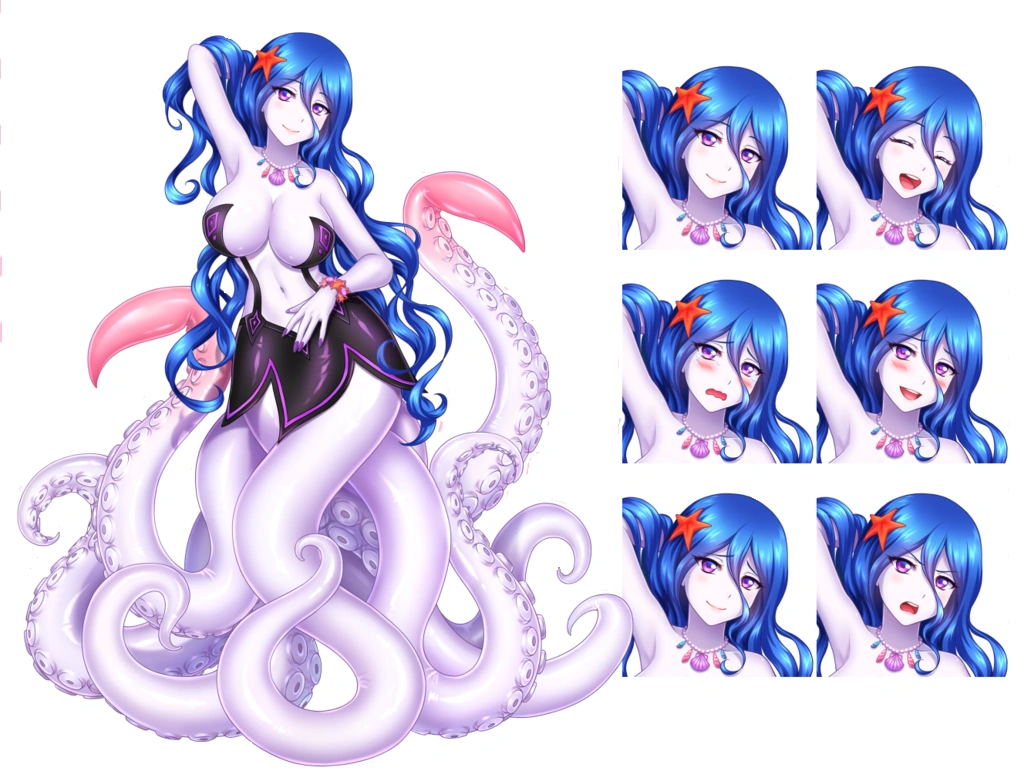 Dimension of monster girls reina kraken by burburart-dc9t5dq