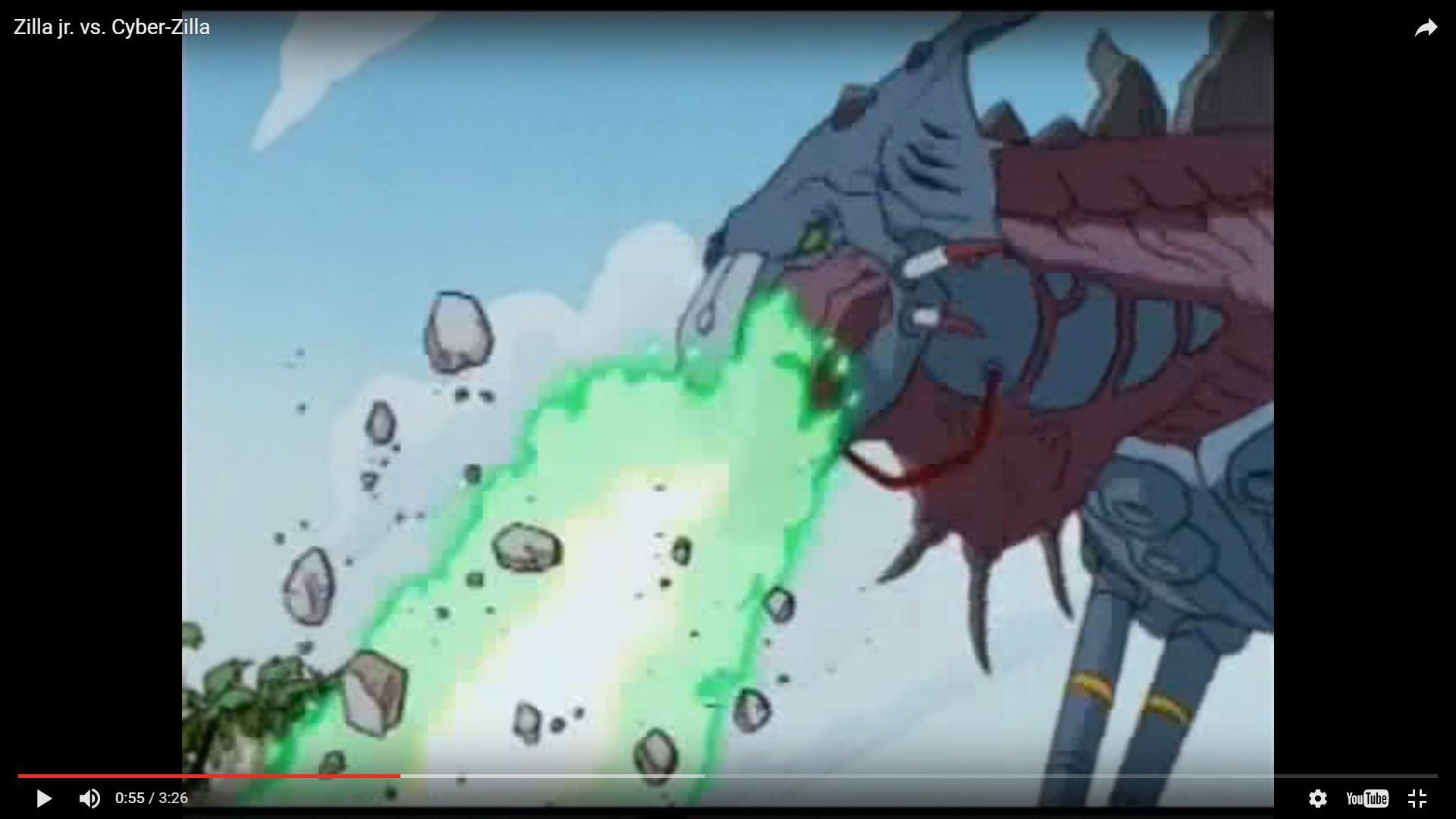 User Blog Zillajrkaijuking Zilla Jr Blasts Cyber Into The Air Blastingcyberzillaframe1