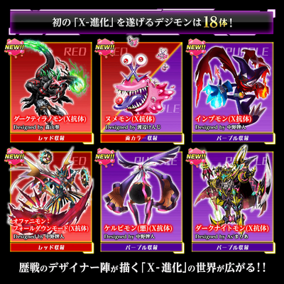 Six X-Antibody Digimon