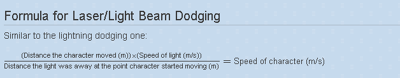 Formula for LaserLight Beam Dodging Formula for LaserLight Beam Dodging