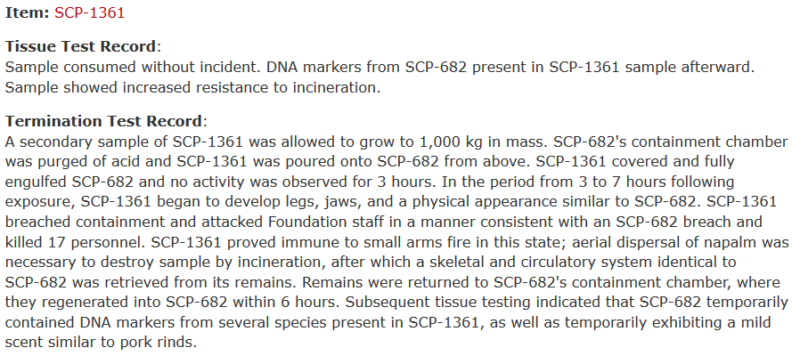 Fierian's SCP-682 Mass Test Log - Foundation Test Logs