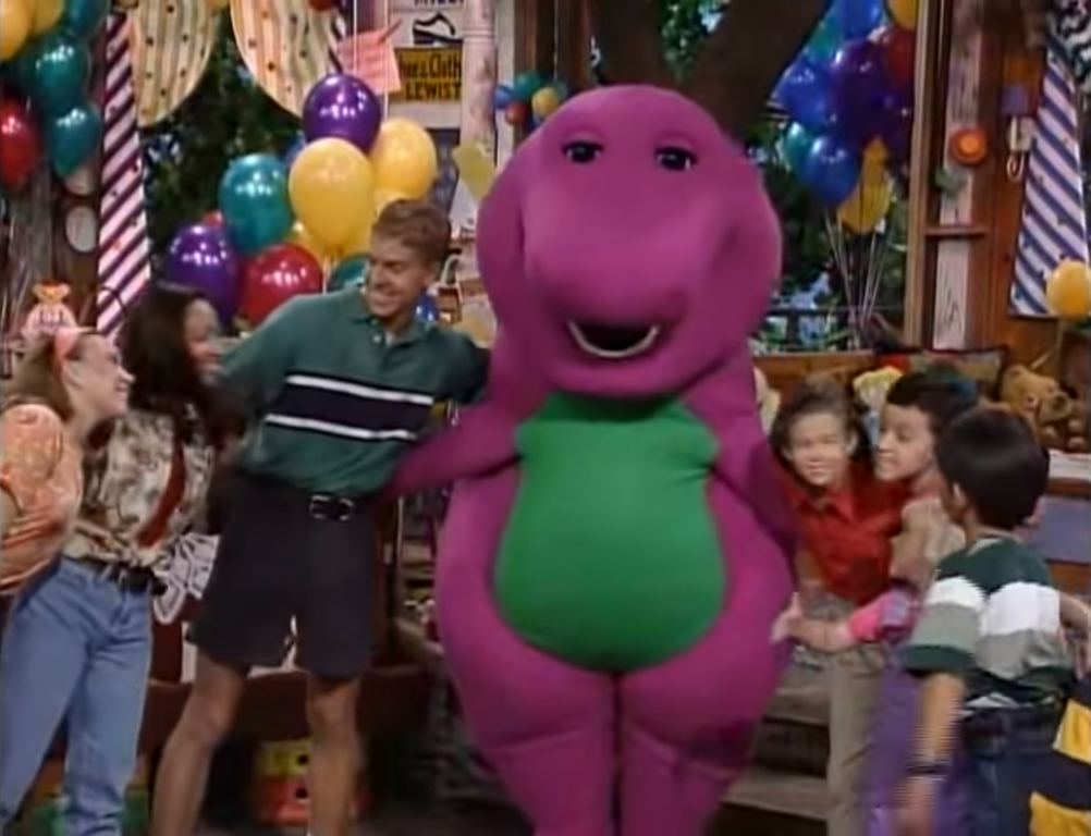 Barney hugging
