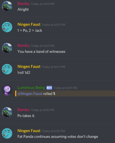 Evidence for coinflip
