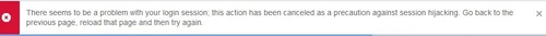 Session Posting Issue