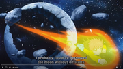 Destroying moon in anime With captions