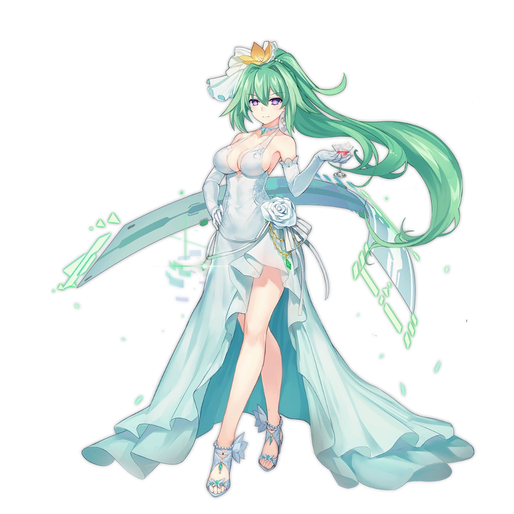 Green heart azur lane and neptune series drawn by tsunako 7639891a0469dca0c396fa32a50b8b63