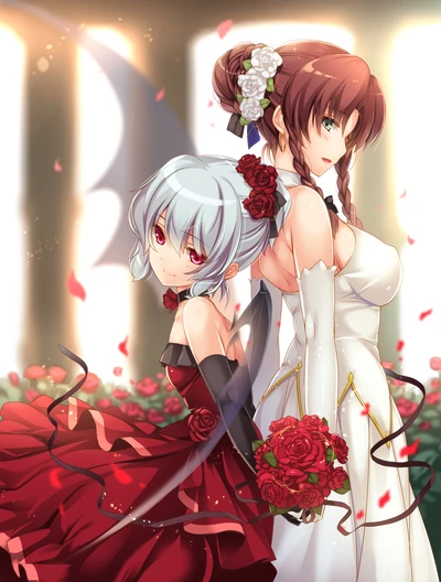 Hong meiling and remilia scarlet touhou drawn by moneti daifuku 05cc40e64f307a4a577ffc42d951c8d6