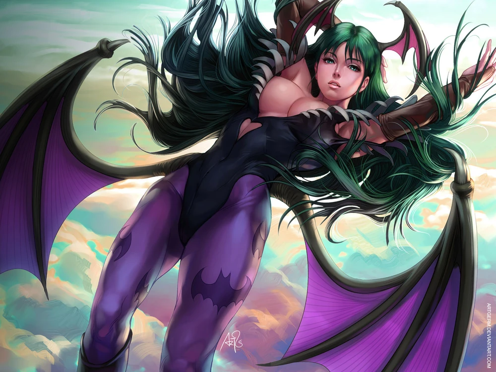 Darkstalkers-morrigan wallpaper by artgerm