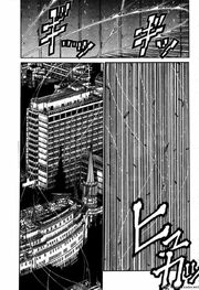 Walter cuts through two buildings 4 (Hellsing Chapter 73)