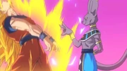 Beerus flicks Goku Beerus flicks Goku