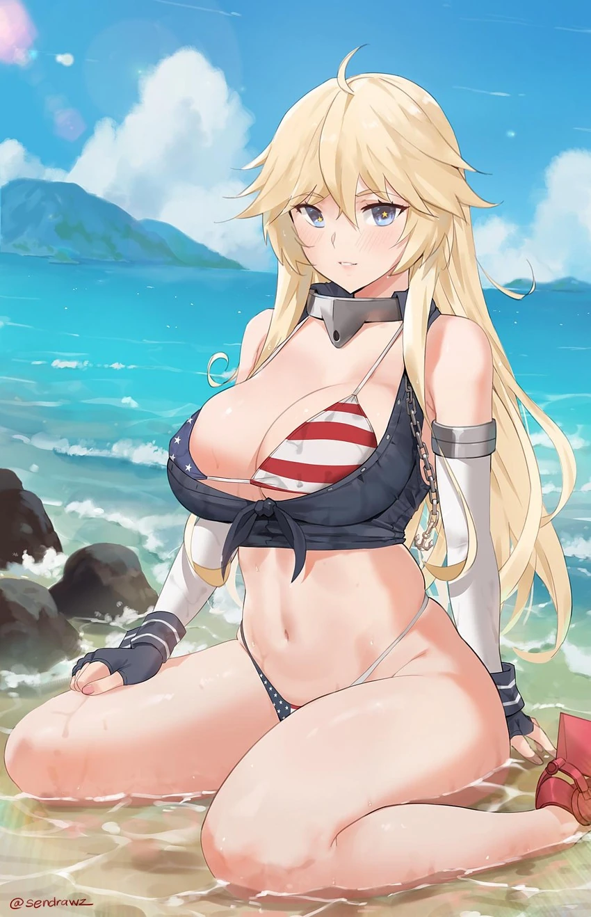 Iowa kantai collection drawn by sendrawz sample-b4ef68ccf195530c6aea084f00f5c6cb