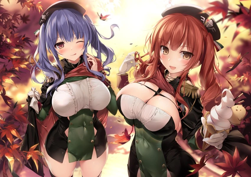 Zara and pola azur lane drawn by karory sample-46e061360907b5aad2afd5d16e55500f