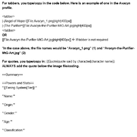 Standard Format For Character Profiles Vs Battles Wiki Fandom