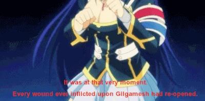 Gilgamesh wounds.