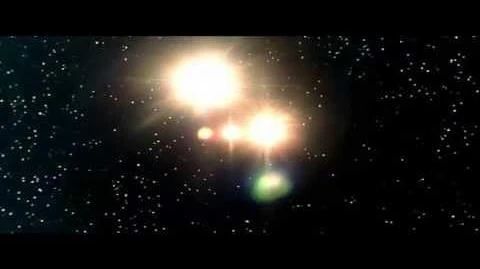 Space Godzilla Traveling through interstellar space