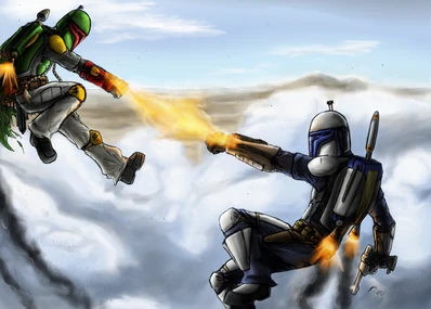 Boba Vs Jango by looklooklookitabook Boba Vs Jango by looklooklookitabook