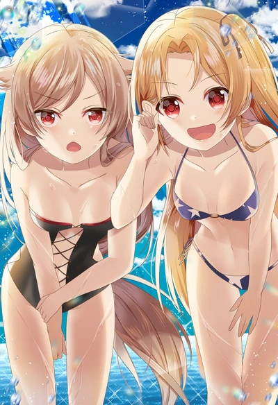 Swimsuit Clevey and Monty