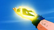 Goku healing a bird