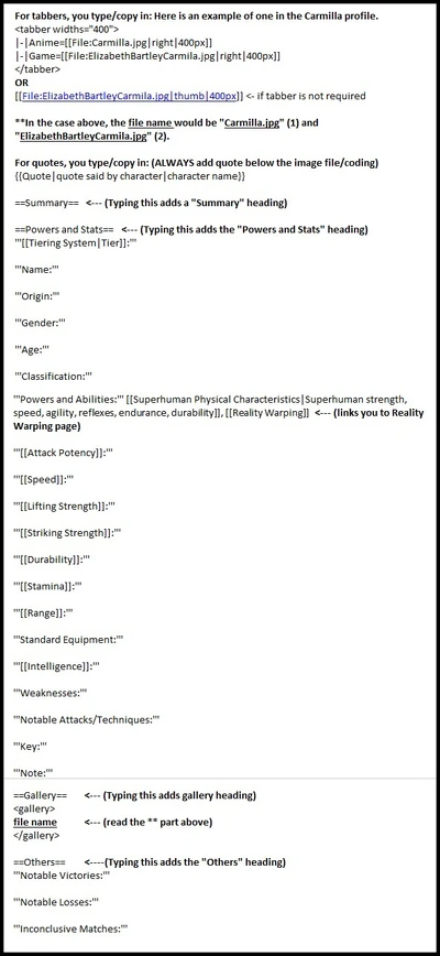 Classic Editor Format