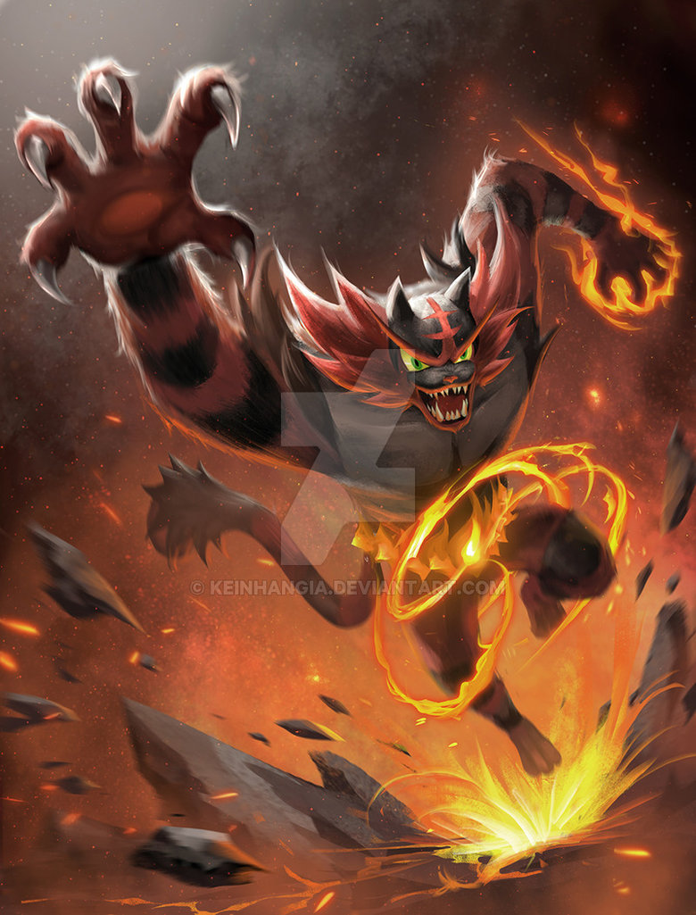 Incineroar litten offical final evolution by keinhangia-dam3026