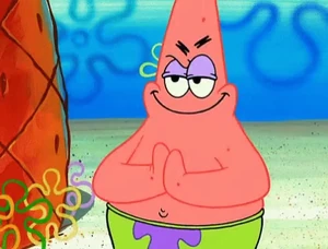 Smug patrick no gif
