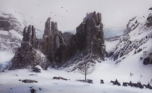 Image result for fantasy snow battlefield