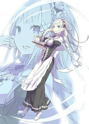 Emilia in a maid outfit