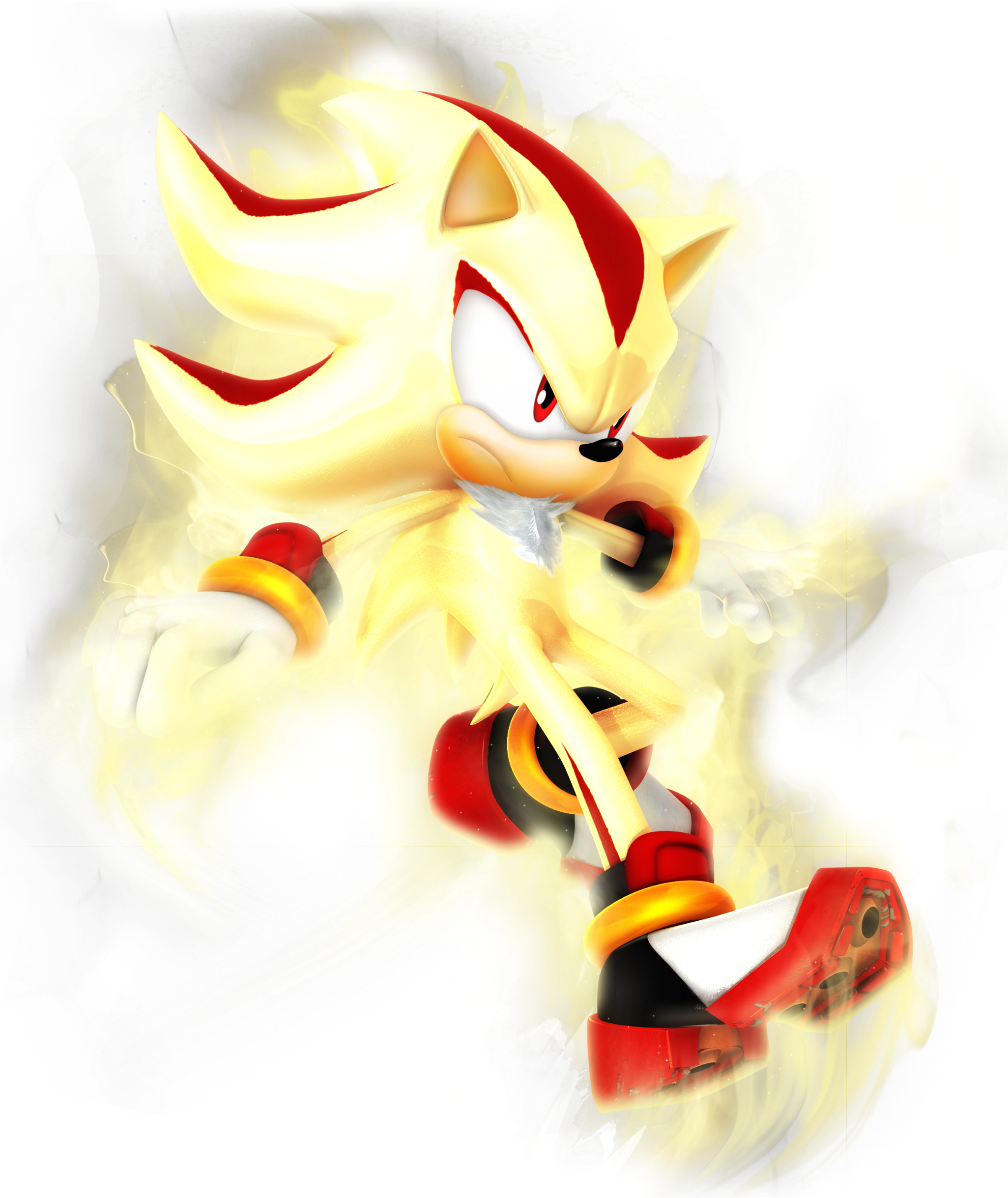 super sonic and super shadow and super silver drawings