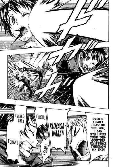 Zenkichi kicks Kumagawa