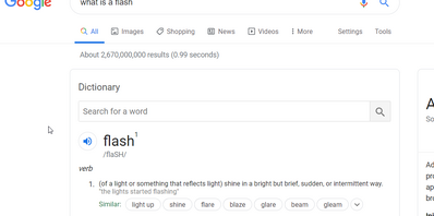 Flash meaning