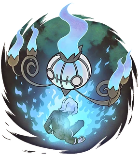 Artwork de Chandelure quemando un alma