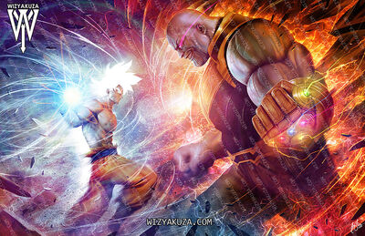 Goku vs thanos by wizyakuza-dcabgy6