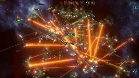 Stellaris Awesome space battle Full cruiser fleet (50k) vs mixed fleet (80k)