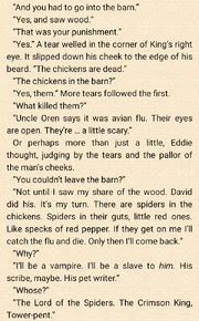 Stephen King's recollection Stephen King's recollection