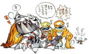Metal Tyranomon and Etemon