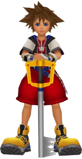 Sora and his Keyblade from Kingdom Hearts Re Chain of Memories
