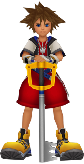 Sora and his Keyblade from Kingdom Hearts Re Chain of Memories