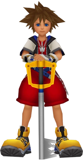 Sora and his Keyblade from Kingdom Hearts Re Chain of Memories