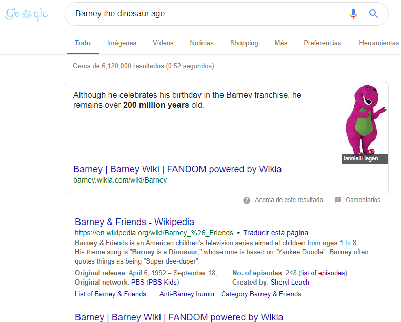 Barney age Barney age