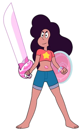 Stevonnie with Sword and Shield by Lenhi
